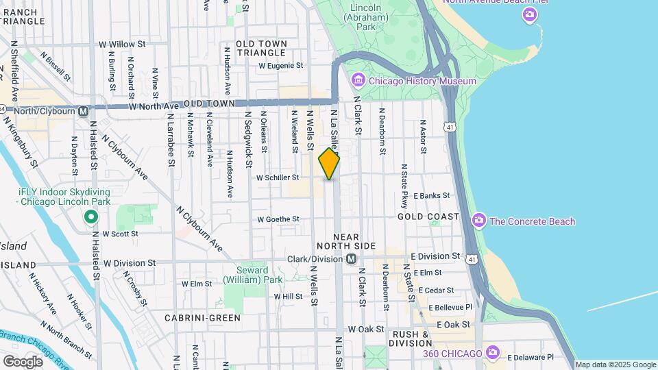 1352 N La Salle Dr, Unit GDN Map and Location Details