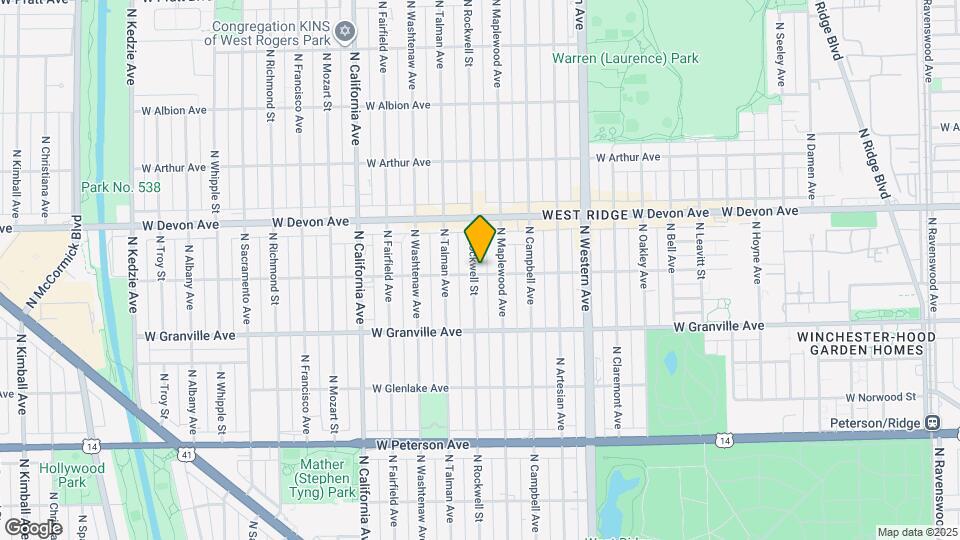 2554 W Rosemont Ave, Unit G Map and Location Details