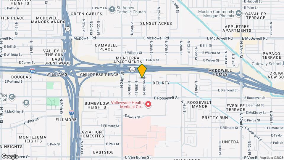 1106 North 25th Pl Mapa y Detalles de la Ubicación