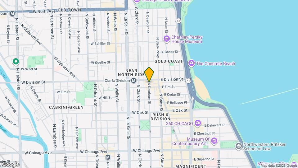 1170 N Dearborn St Mapa y Detalles de la Ubicación