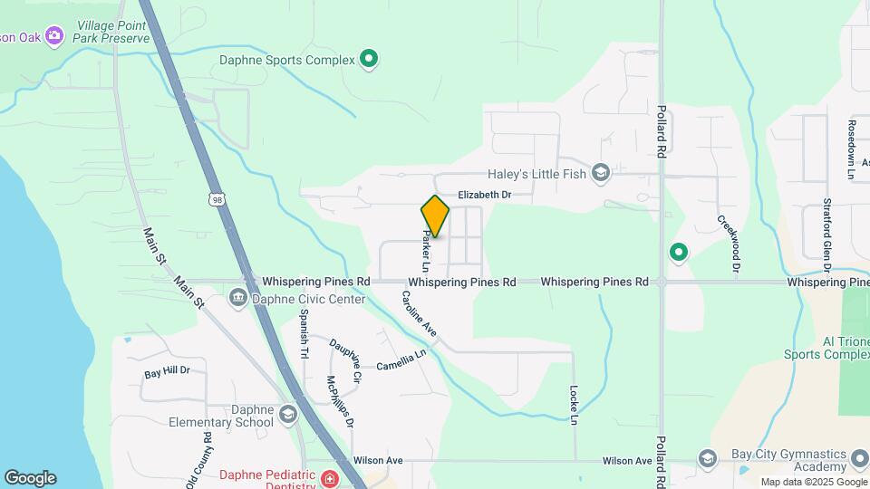 1105 Whispering Pines Rd Map and Location Details
