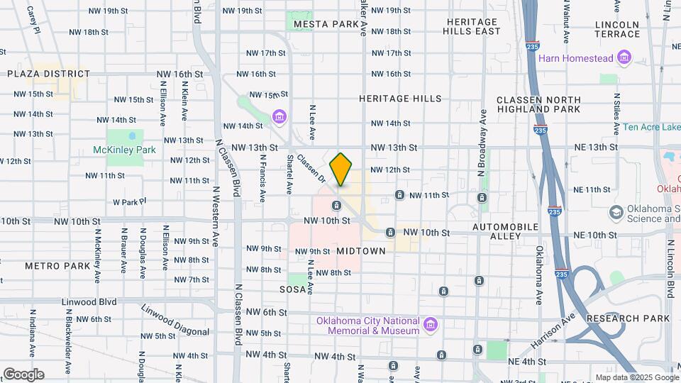 1200 N Classen Dr Map and Location Details