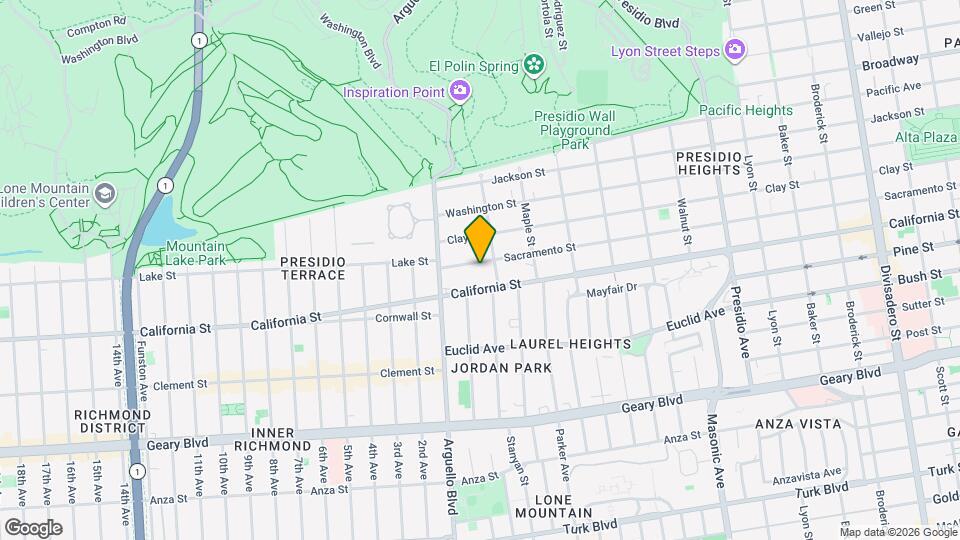 3929 Sacramento St Map and Location Details