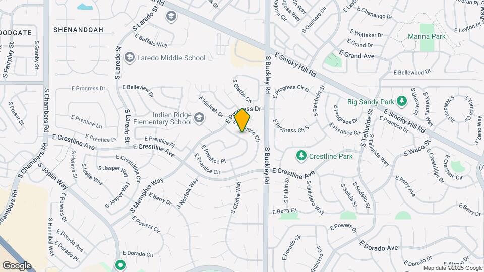 5288 S Olathe Cir Map and Location Details