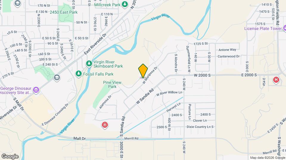 584 W Mariposa Dr Map and Location Details