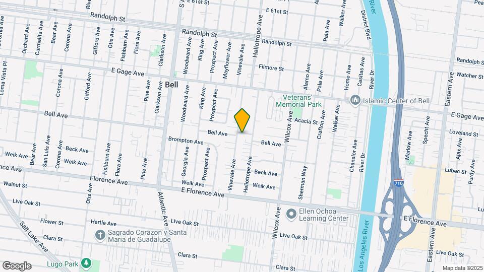 6720 Vinevale Ave Mapa y Detalles de la Ubicación