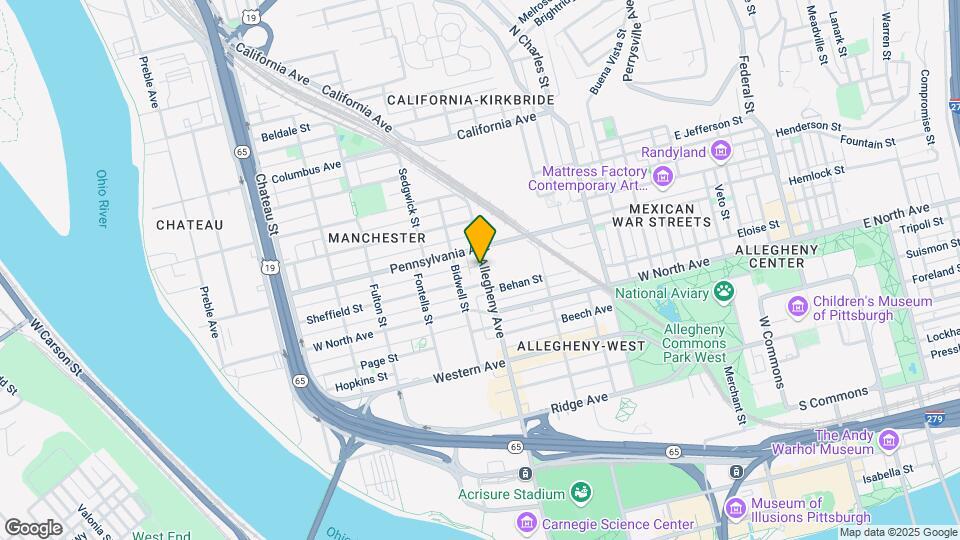 1305 Allegheny Ave Mapa y Detalles de la Ubicación