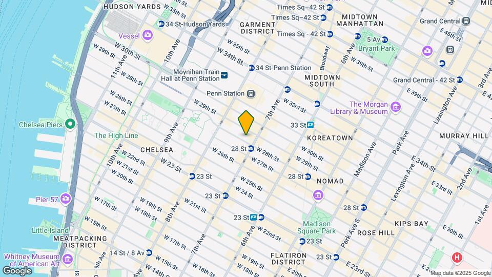 211 W 28th St Mapa y Detalles de la Ubicación