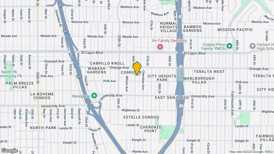 4125 36th St Map and Location Details