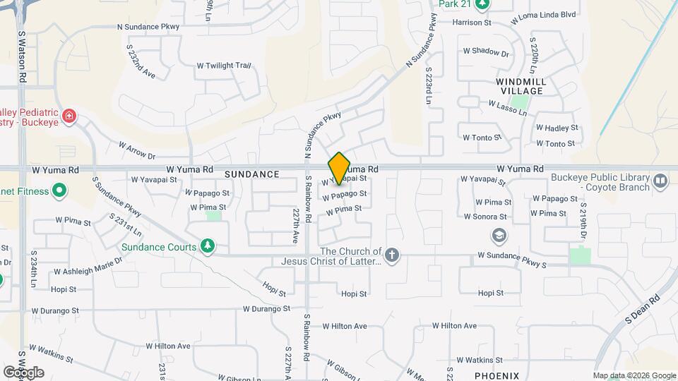 22614 W Papago St Map and Location Details