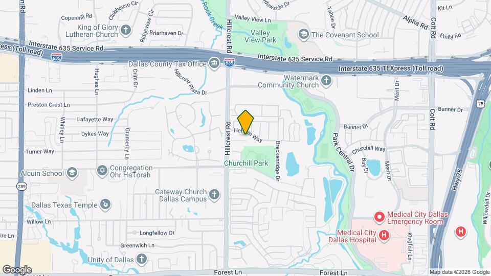 6908 Hill Park Dr Mapa y Detalles de la Ubicación