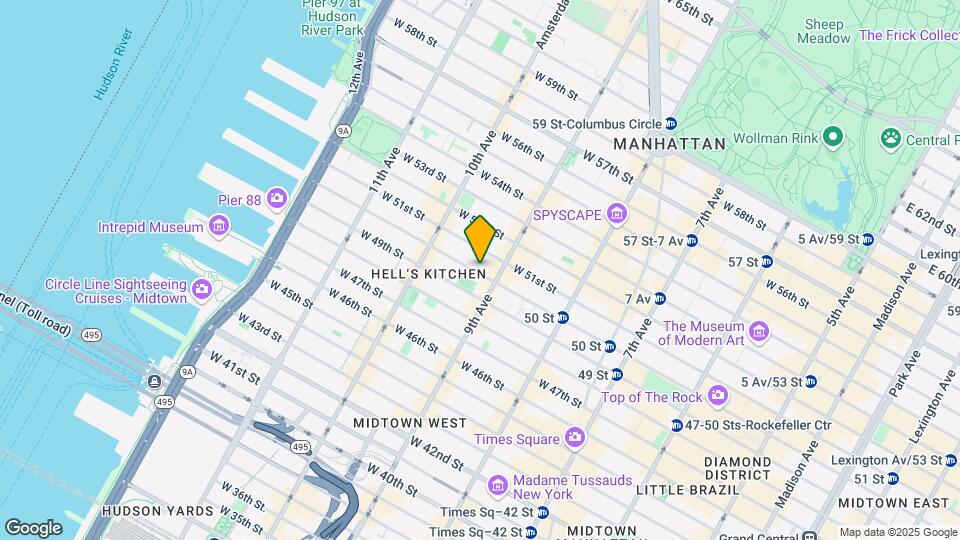 409-411 W 50th St Map and Location Details
