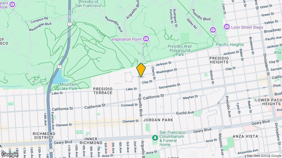 126 Arguello Blvd Map and Location Details