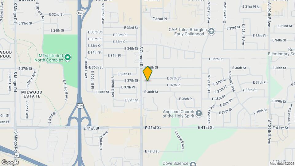 11403 E 37th Pl Map and Location Details