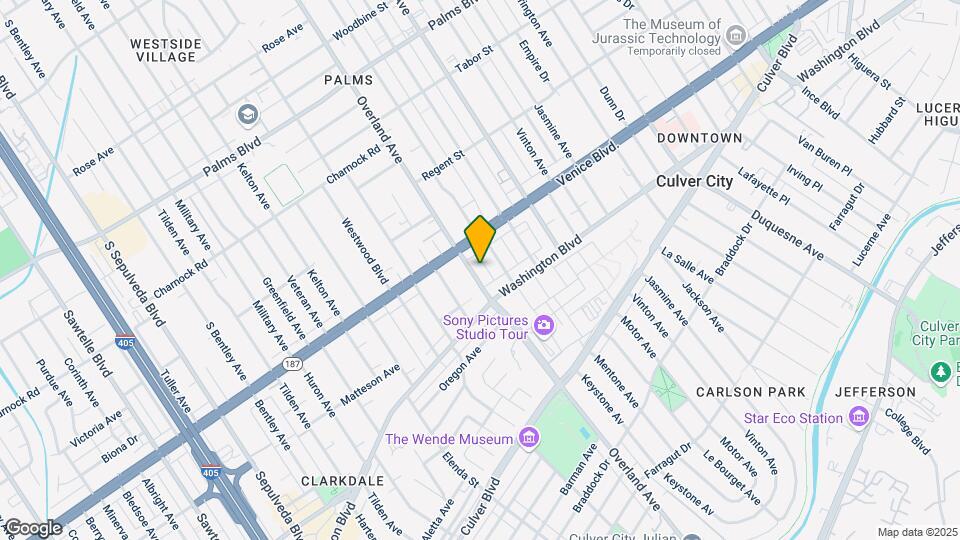 3836 Overland Ave Map and Location Details