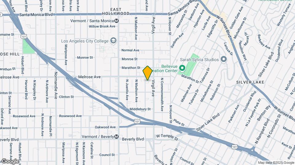 636-640 N Westmoreland Ave Mapa y Detalles de la Ubicación
