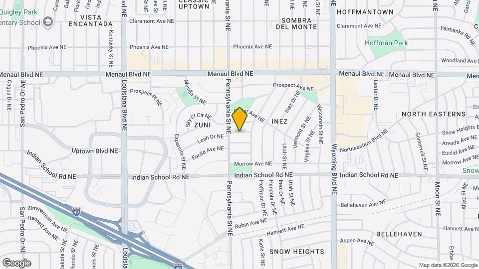 7714 Pennsylvania Pl NE Map and Location Details