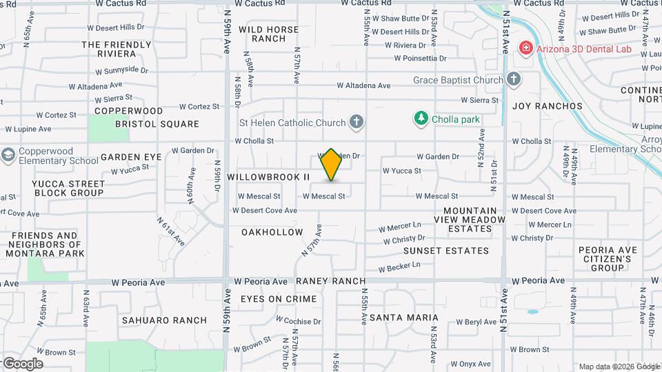 5553 W Shangri-la Rd Mapa y Detalles de la Ubicación