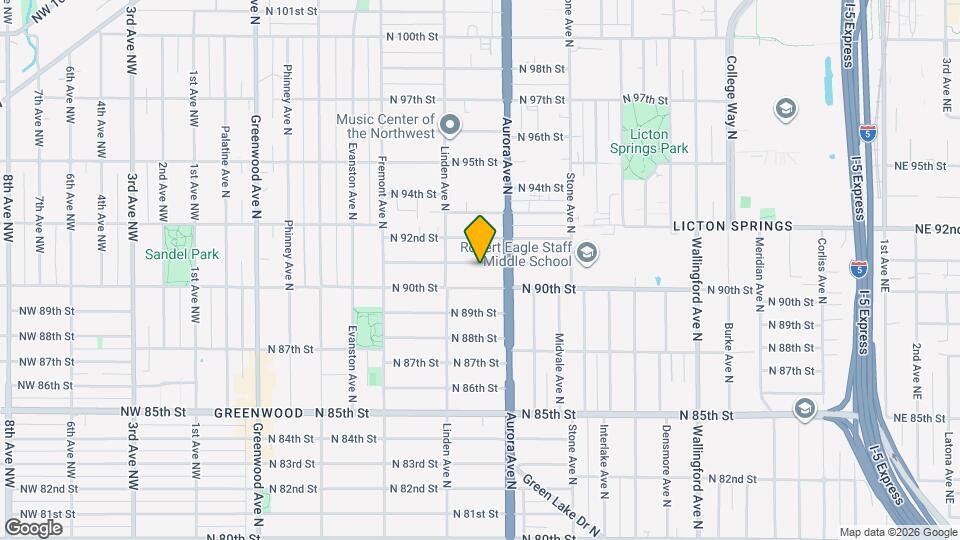 933 N 91st St Map and Location Details