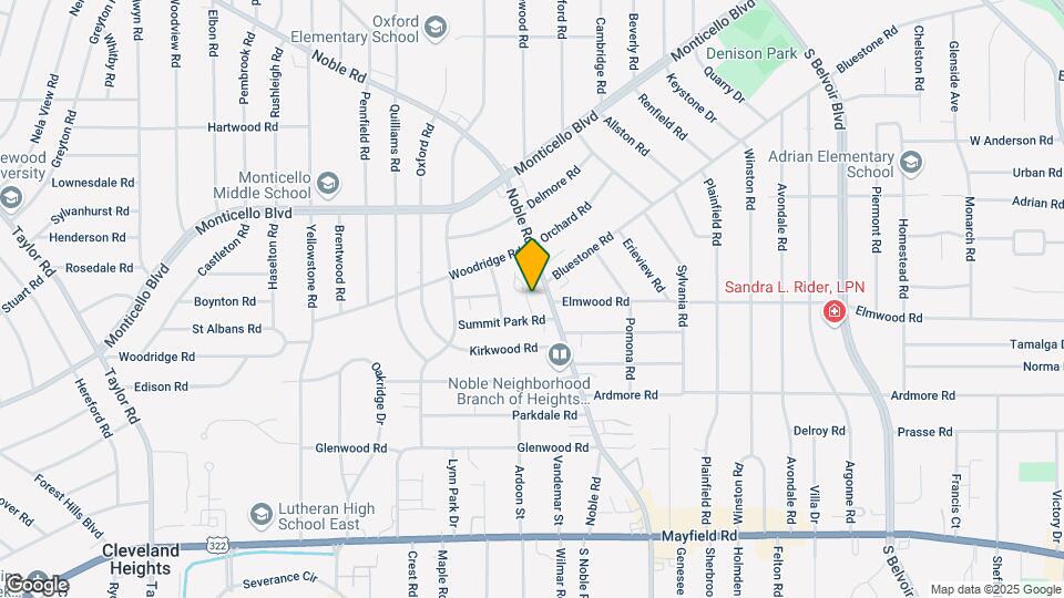 2734 Noble Rd Mapa y Detalles de la Ubicación
