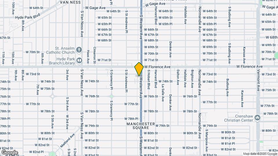 7311 S Western Ave Map and Location Details