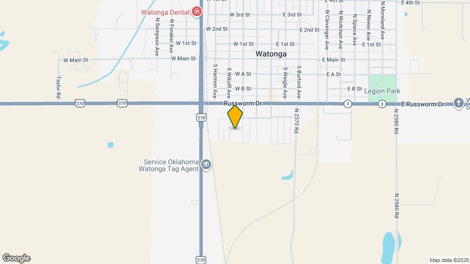 500 S Leach Ave Map and Location Details