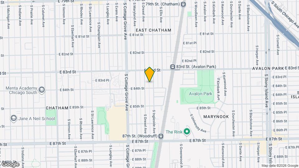 8352 S Ingleside Ave Mapa y Detalles de la Ubicación