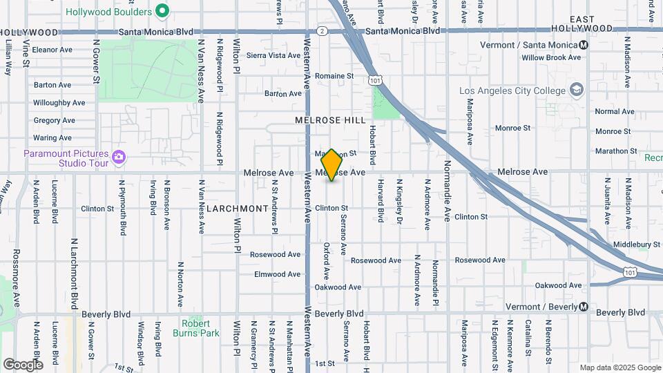 640 N Oxford Ave Mapa y Detalles de la Ubicación