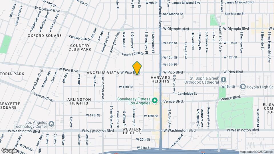 1318 S Gramercy Pl Map and Location Details