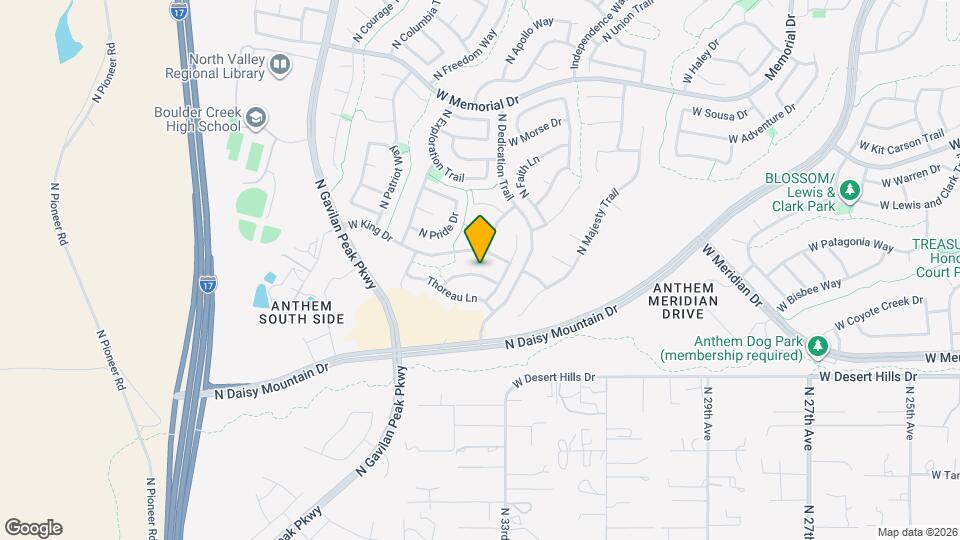 3338 W Hemingway Ln Map and Location Details