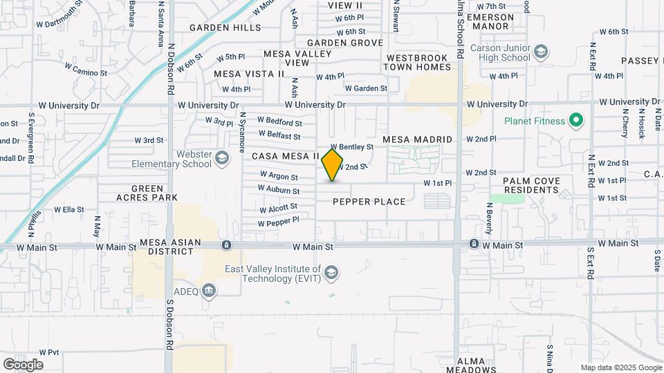 1537 W 1st Pl Map and Location Details
