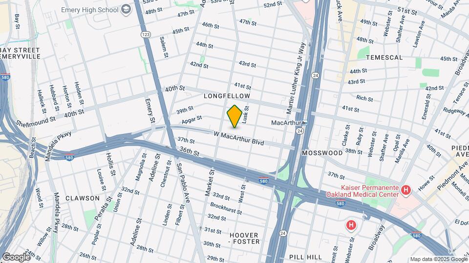 860 W MacArthur Blvd Mapa y Detalles de la Ubicación