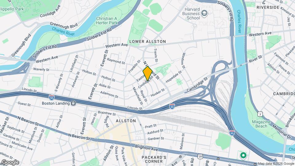 32 Coolidge Rd, Unit 2 Map and Location Details