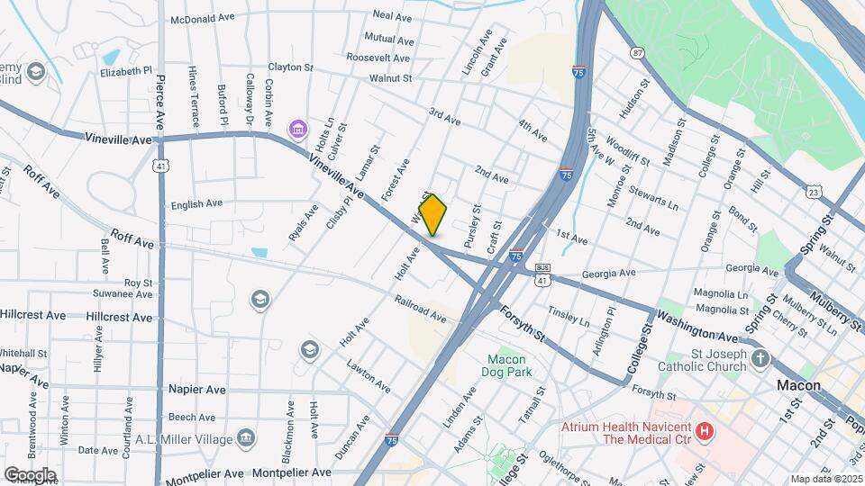 Vineville Court Apartments Map and Location Details