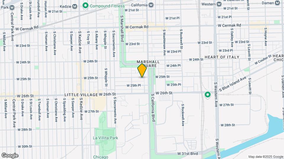 2821 W 25th St Map and Location Details