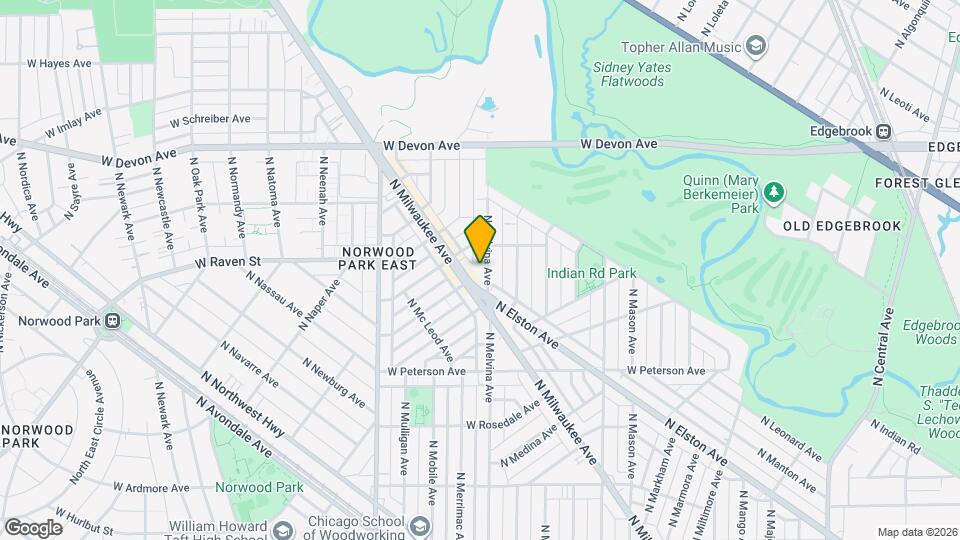 6146 N Melvina Ave Map and Location Details