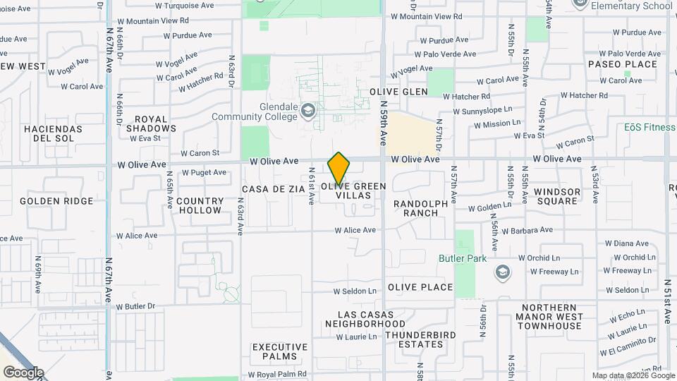 6011 W Townley Ave Map and Location Details