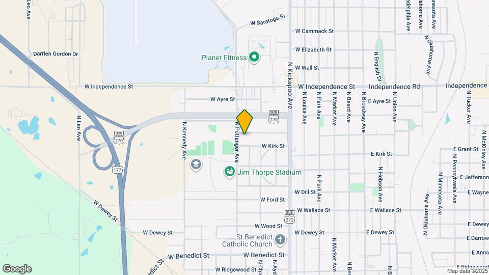 619 W Poplar St Map and Location Details