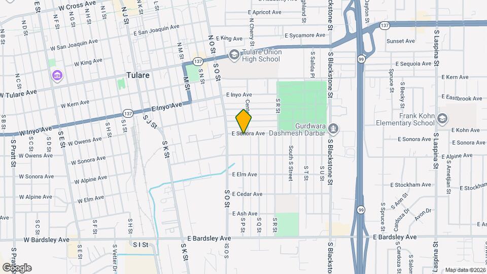 657 E Sonora Ave Map and Location Details