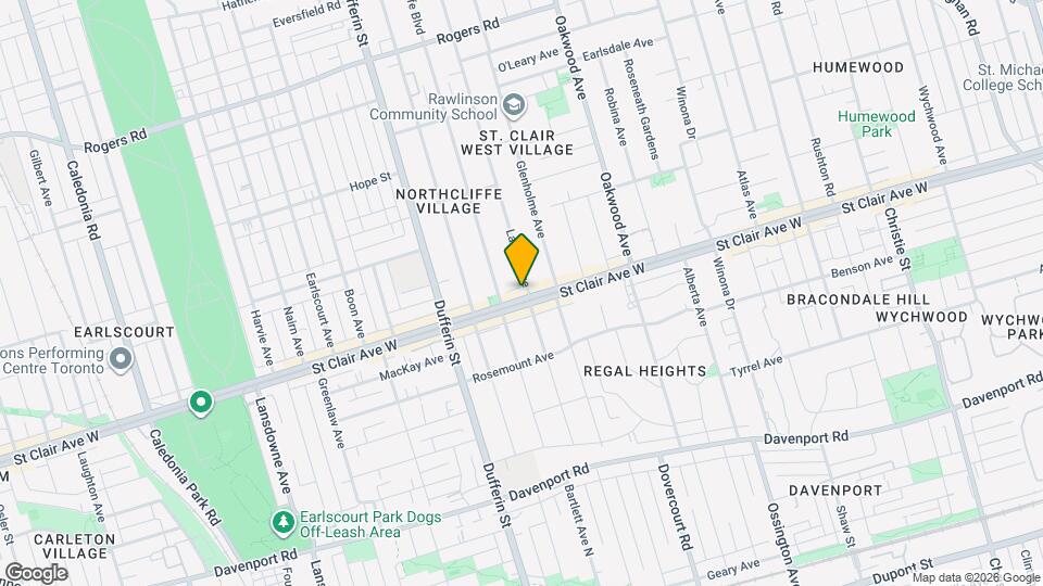 1086 St Clair Ave W, Unit 201 Map and Location Details