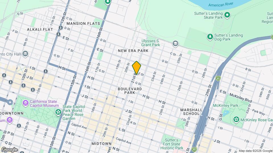 615 21st St Map and Location Details