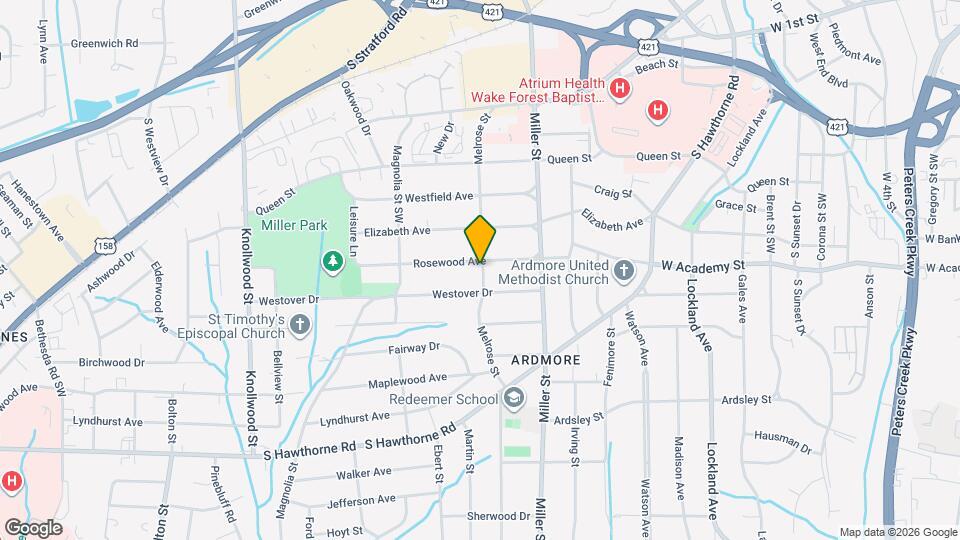 2300 Rosewood Ave Map and Location Details