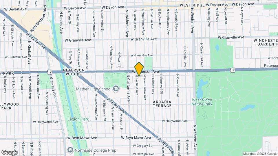 5937 N Fairfield Ave Map and Location Details