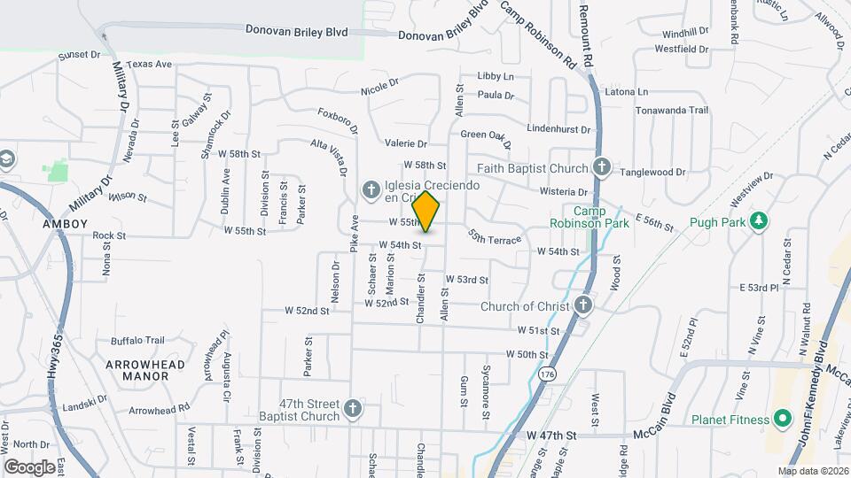 711 W 54th St Map and Location Details