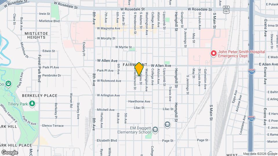 1804 S Adams St Map and Location Details