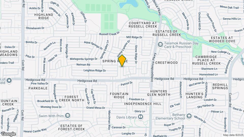 8029 Spring Peaks Dr Map and Location Details