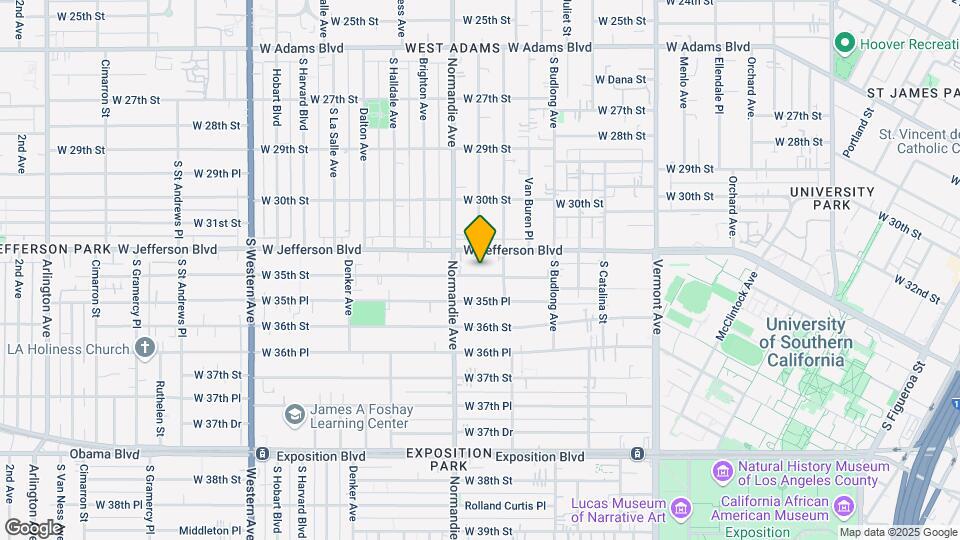 1353 W 35th St Mapa y Detalles de la Ubicación
