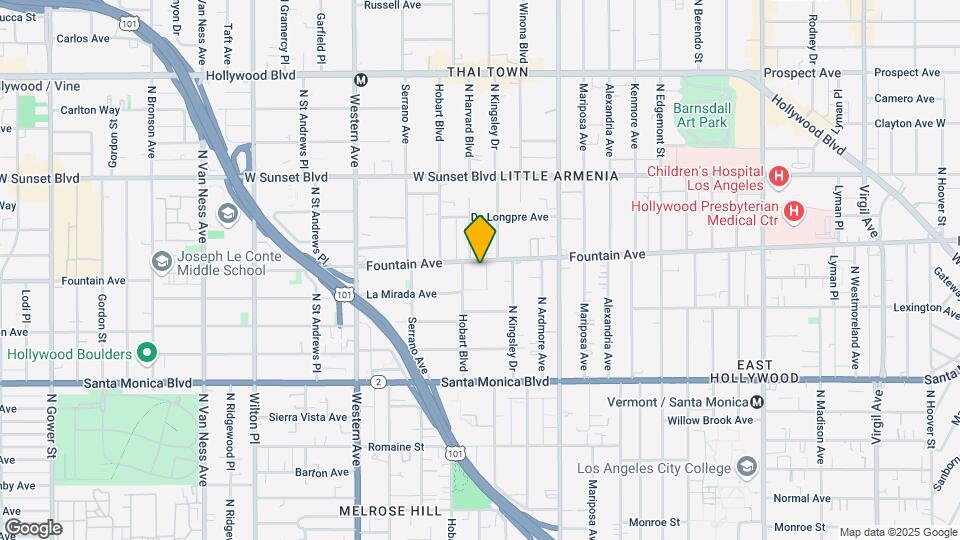 5254 Fountain Ave, Unit 1 Map and Location Details