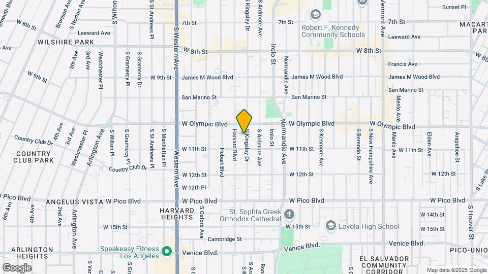 1031 S Kingsley Dr Mapa y Detalles de la Ubicación