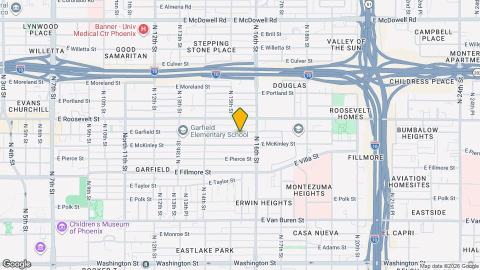 1517 E Garfield St Map and Location Details